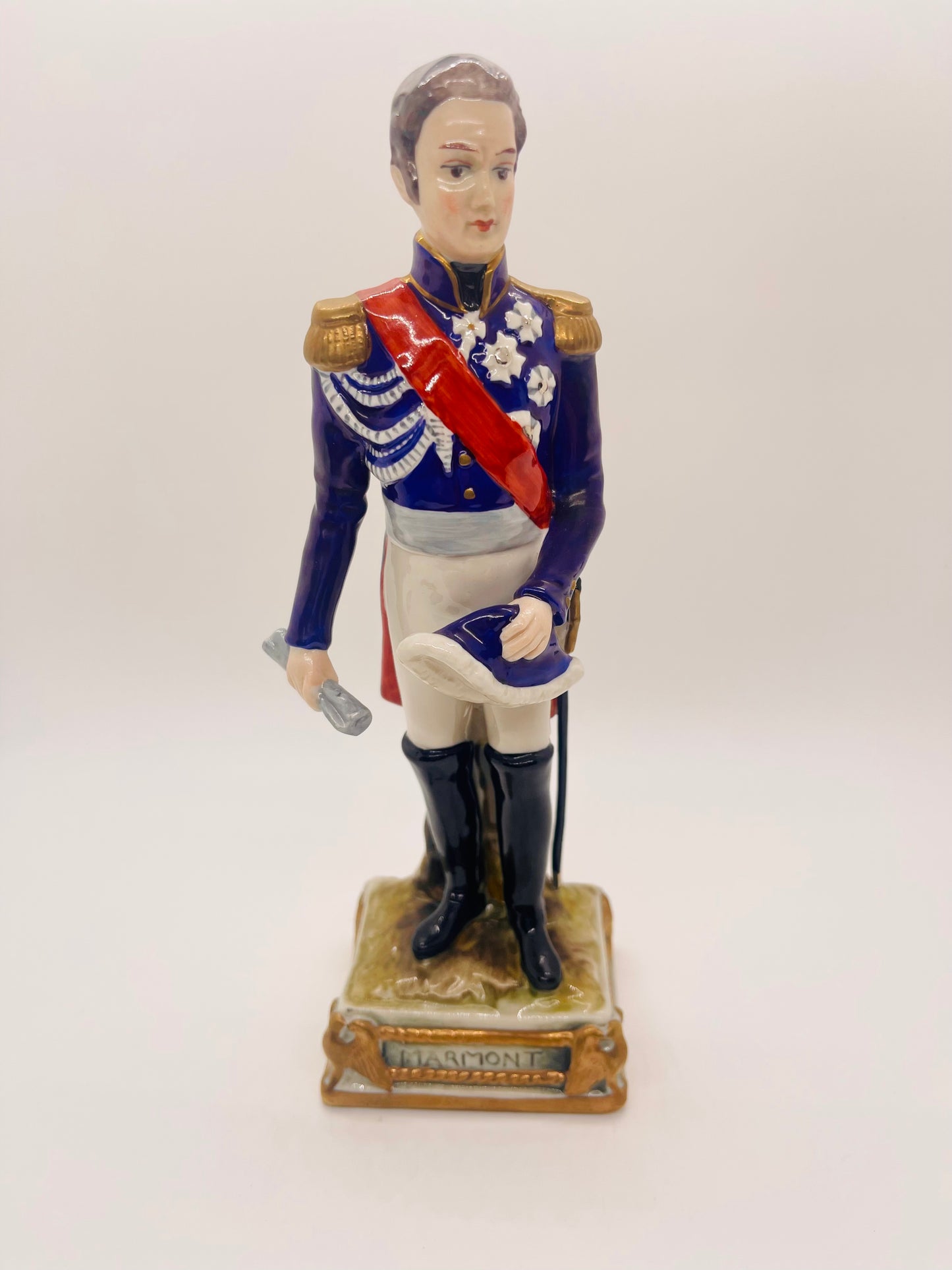 Bourdois Bloch Hand Painted Porcelain MARMONT Soldier Figurine Vintage Paris