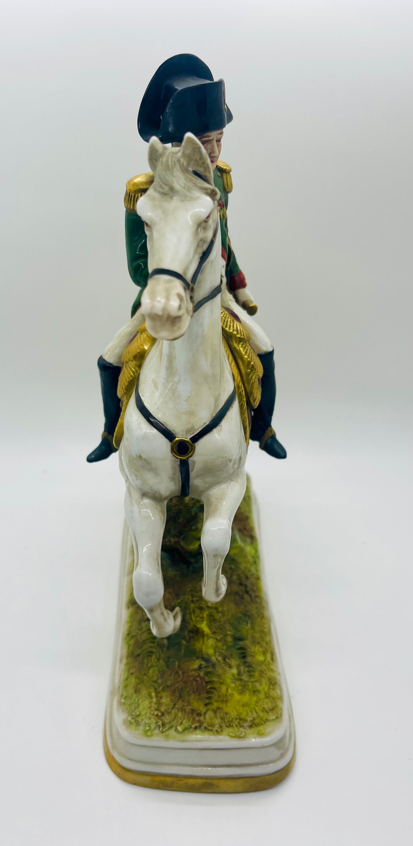 Scheibe-Alsbach Hand Painted Porcelain Figurine NAPOLEON Soldier Horse by Kister Porzellan