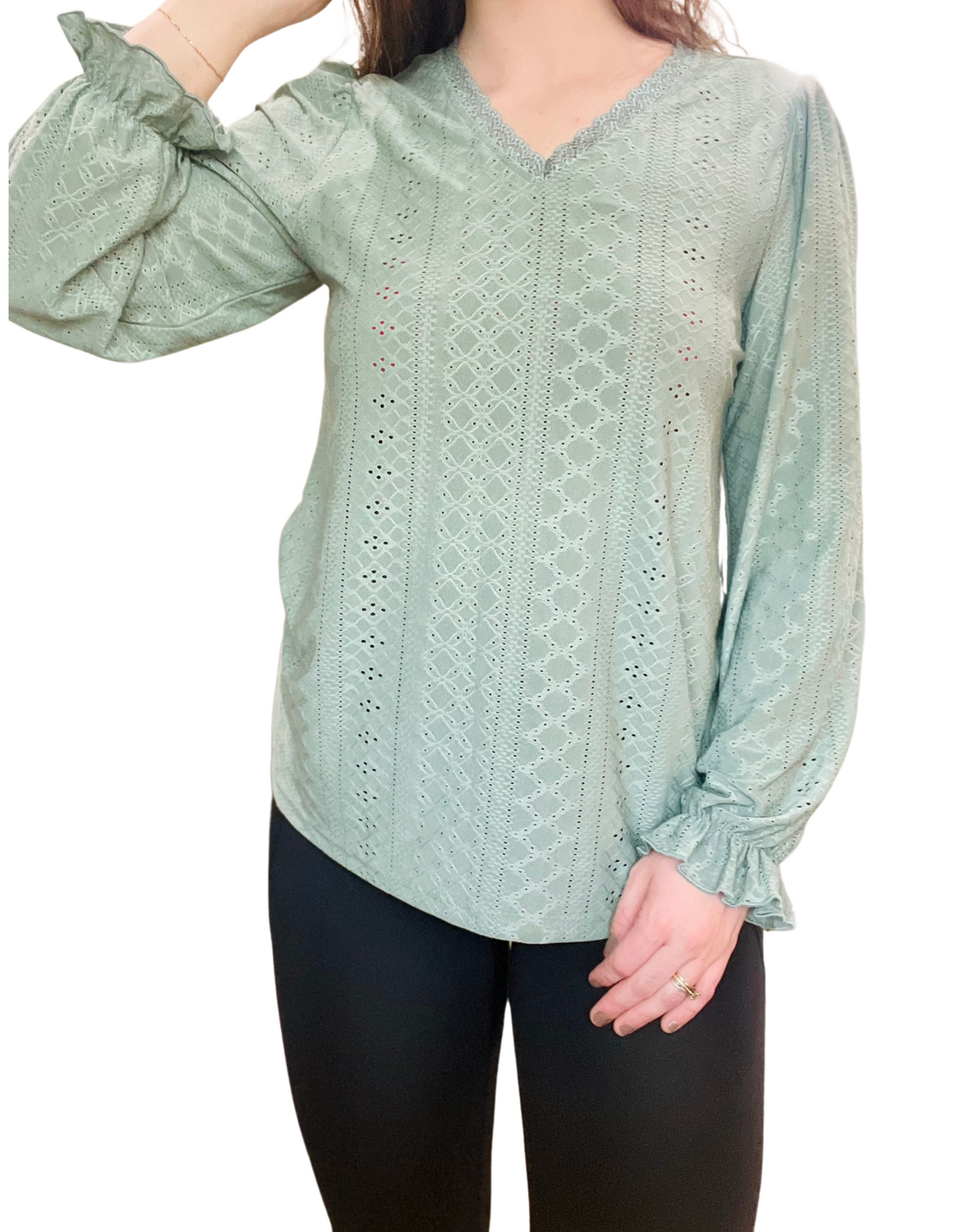 Sage Lace Blouse