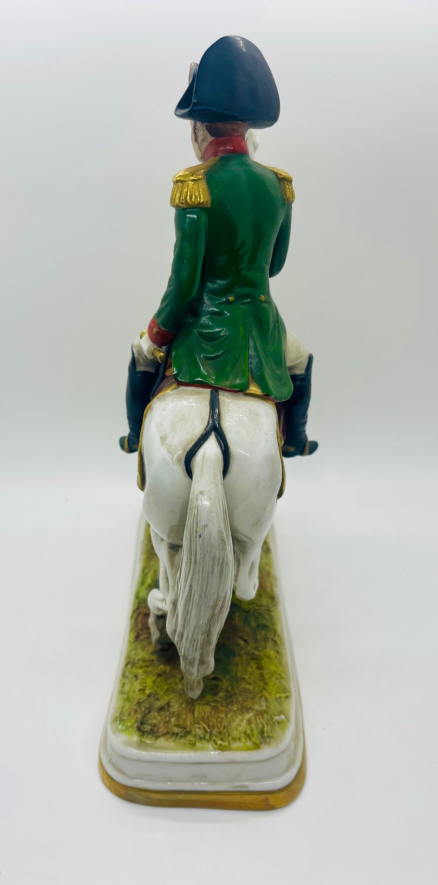 Scheibe-Alsbach Hand Painted Porcelain Figurine NAPOLEON Soldier Horse by Kister Porzellan