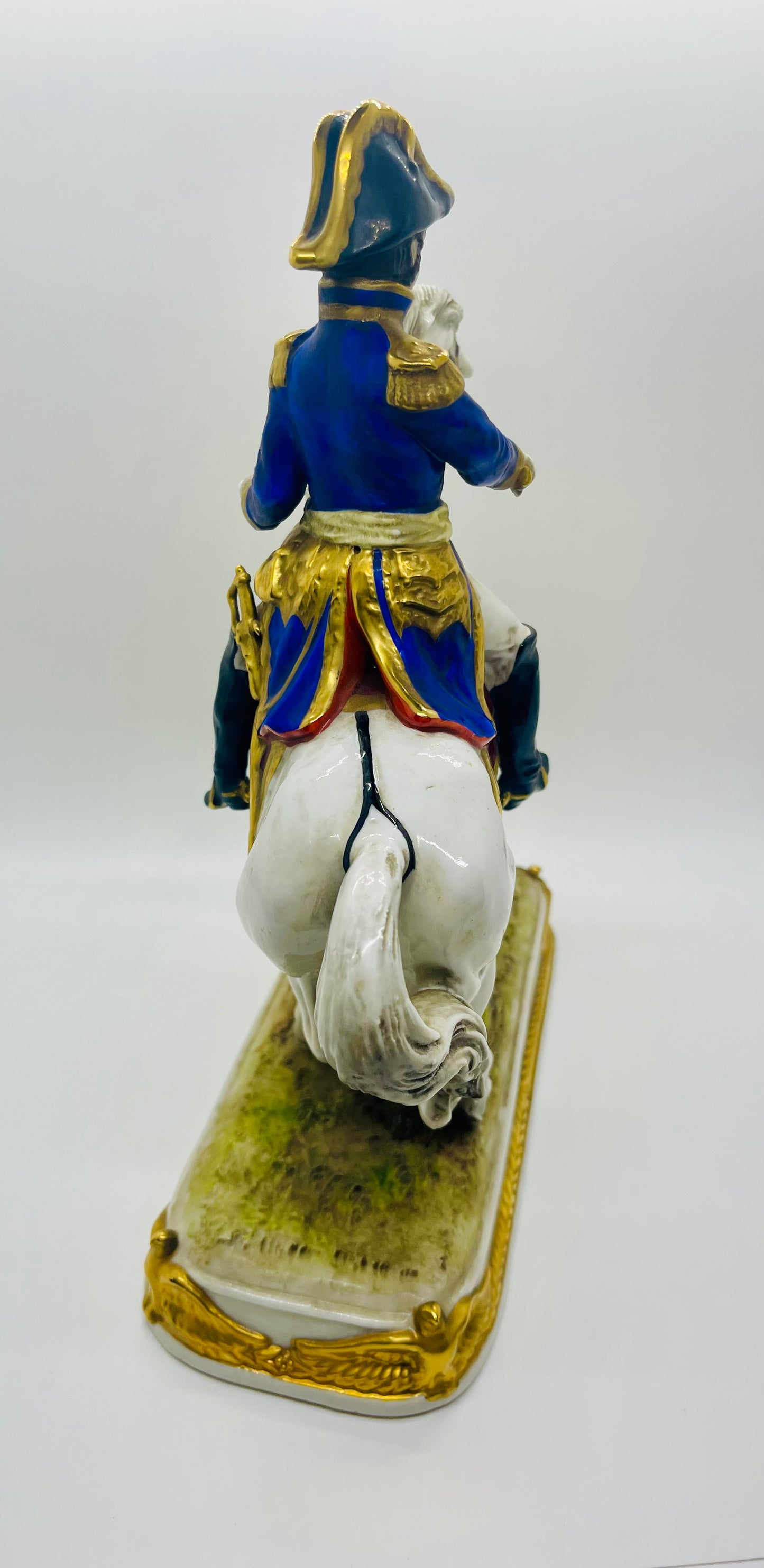 Scheibe-Alsbach Hand Painted Porcelain Napoleon EXELMANS Soldier Horse by Kister Porzellan