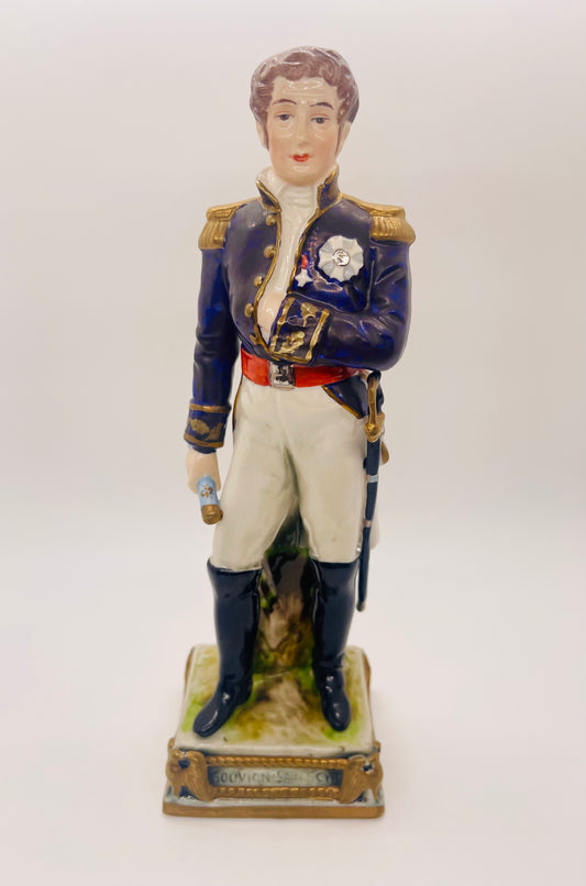 Bourdois Bloch Hand Painted Porcelain GOUVION SAINT CYR Soldier Figurine Vintage Paris