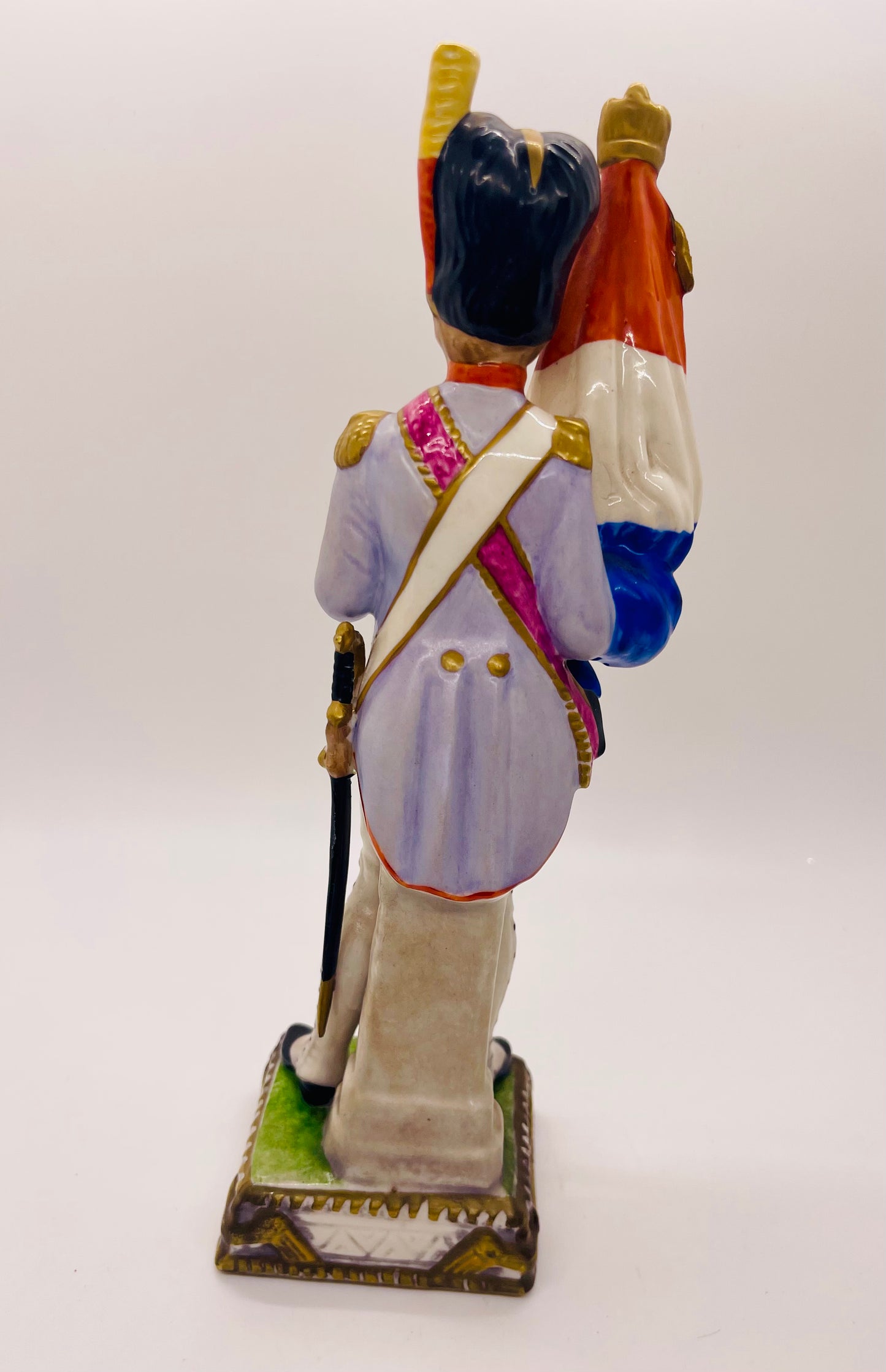 Uffrecht Co Hand Painted Porcelain Capodimonte Napoleonic Soldier Figurine Vintage German Collectible