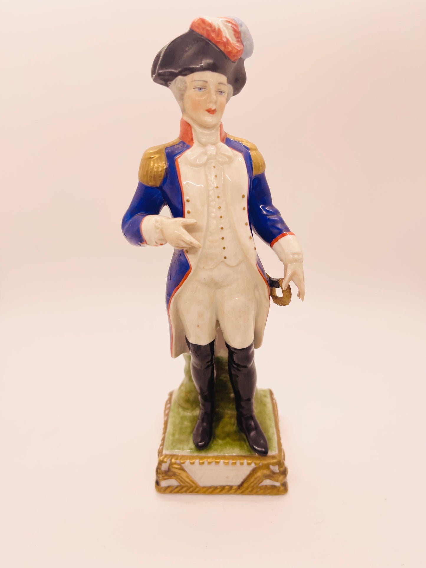 Uffrecht & Co Hand Painted Porcelain La Fayette Soldier Figurine Vintage German Collectible