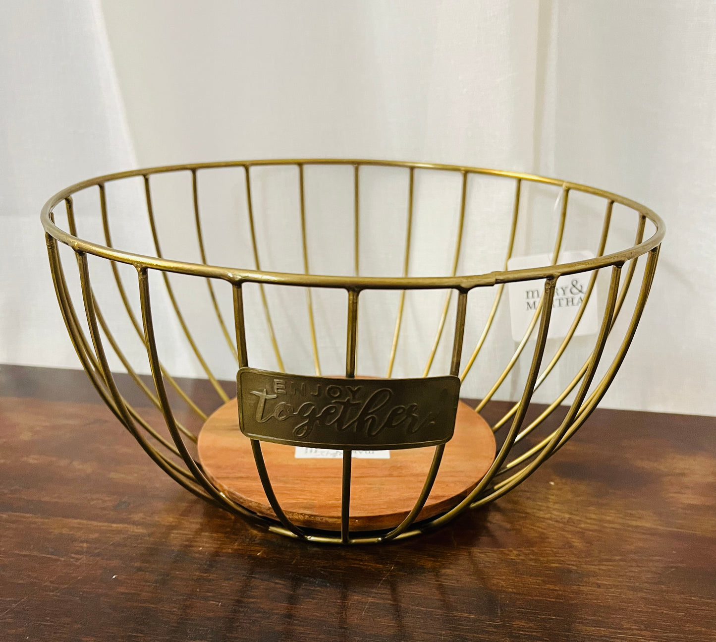 Mary & Martha Simply Elegant Table Basket