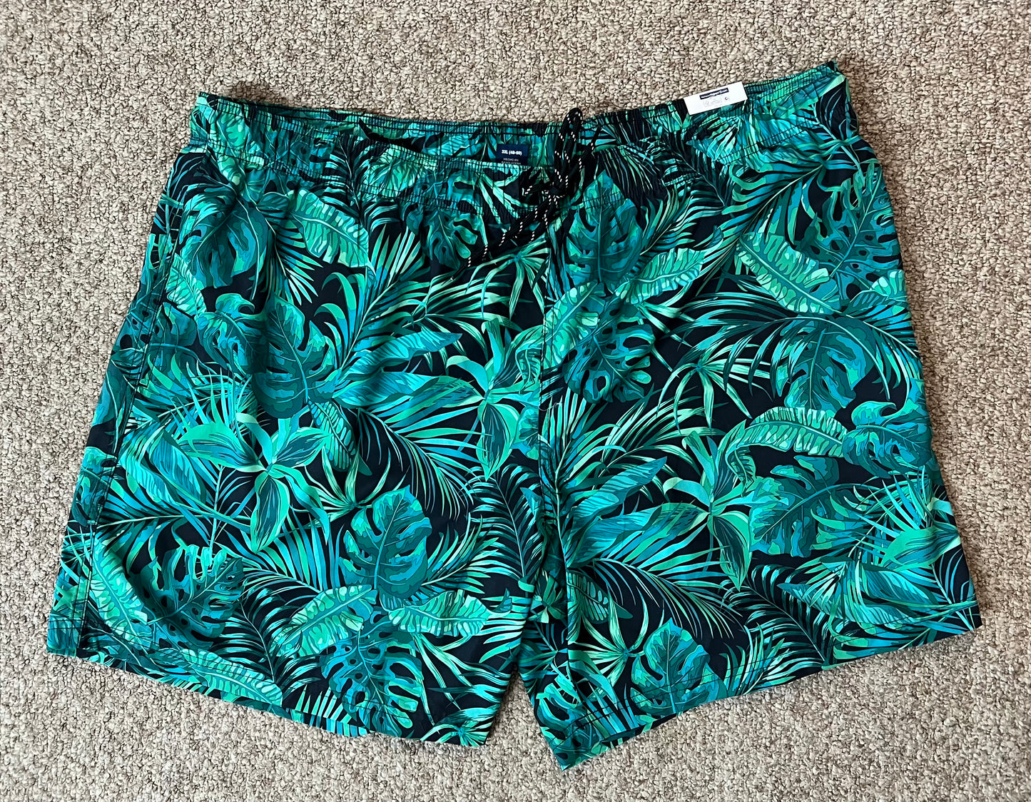 Big & Tall Tropical Swim Shorts Above Knee George