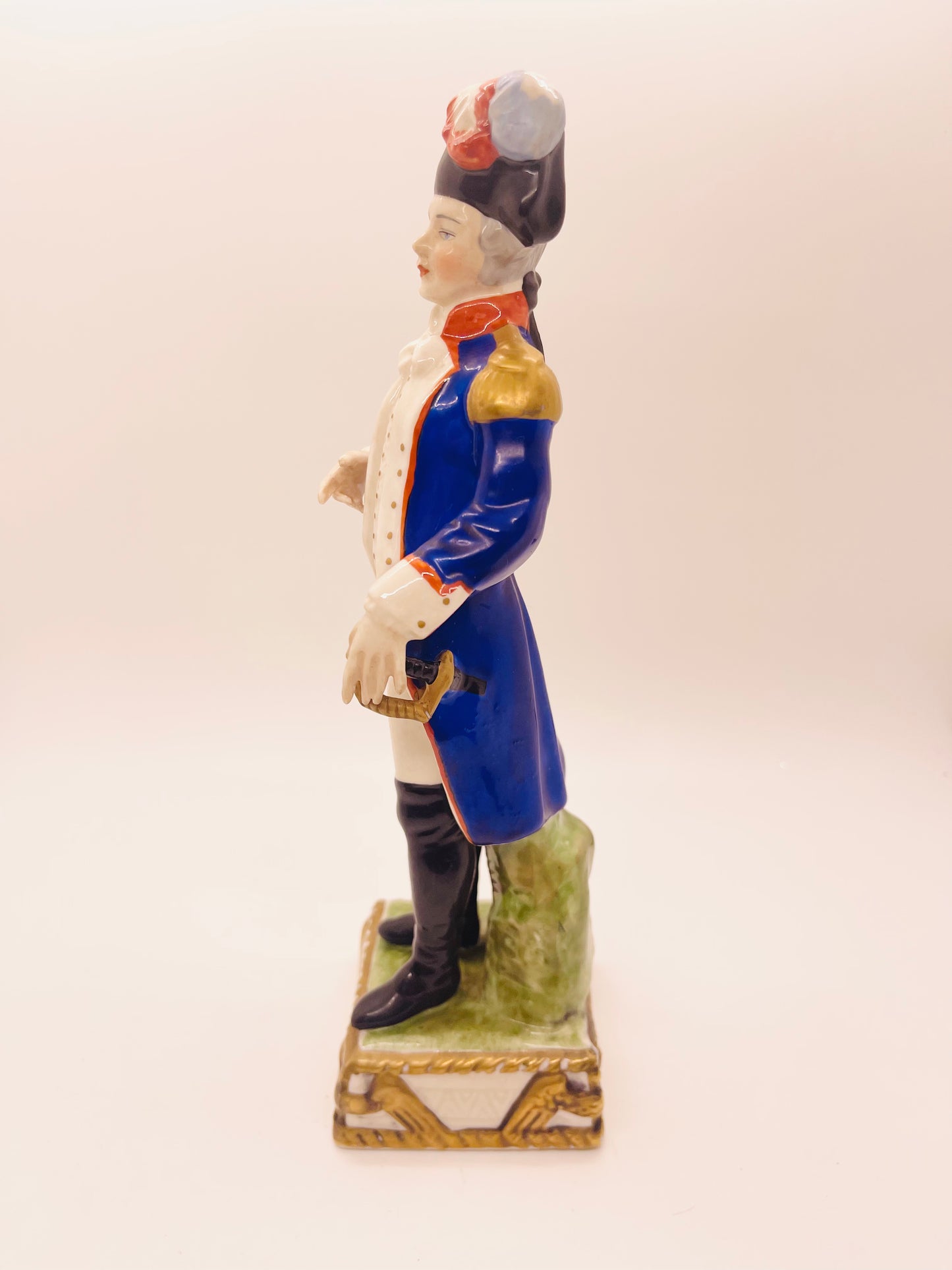 Uffrecht & Co Hand Painted Porcelain La Fayette Soldier Figurine Vintage German Collectible