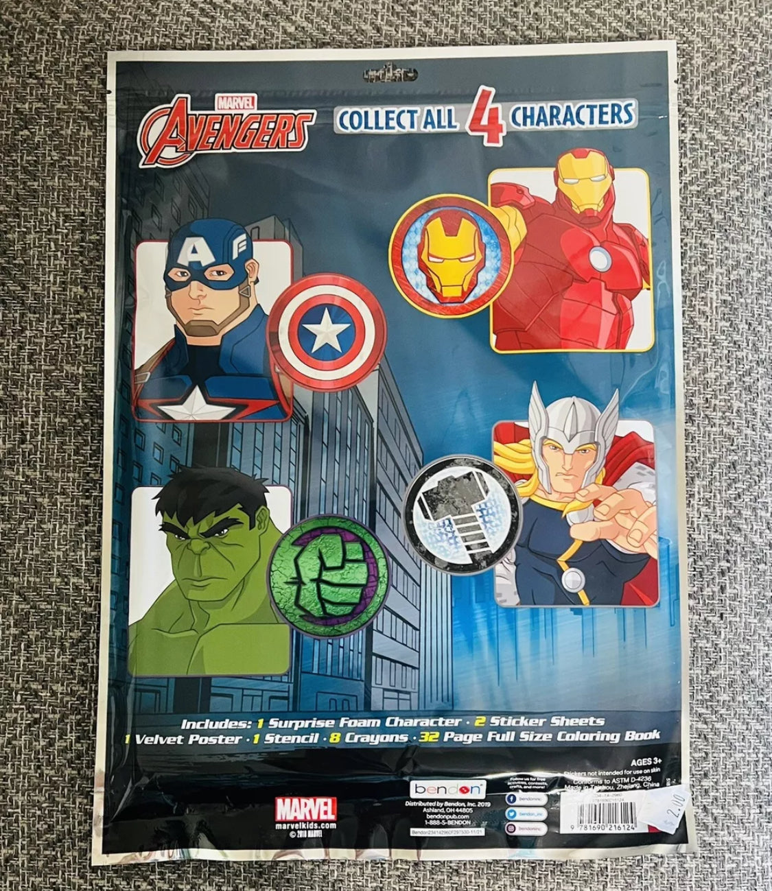 Grab and Go Surprise Play Pack - MARVEL Avengers Hulk, Thor, Captain America & Iron Man