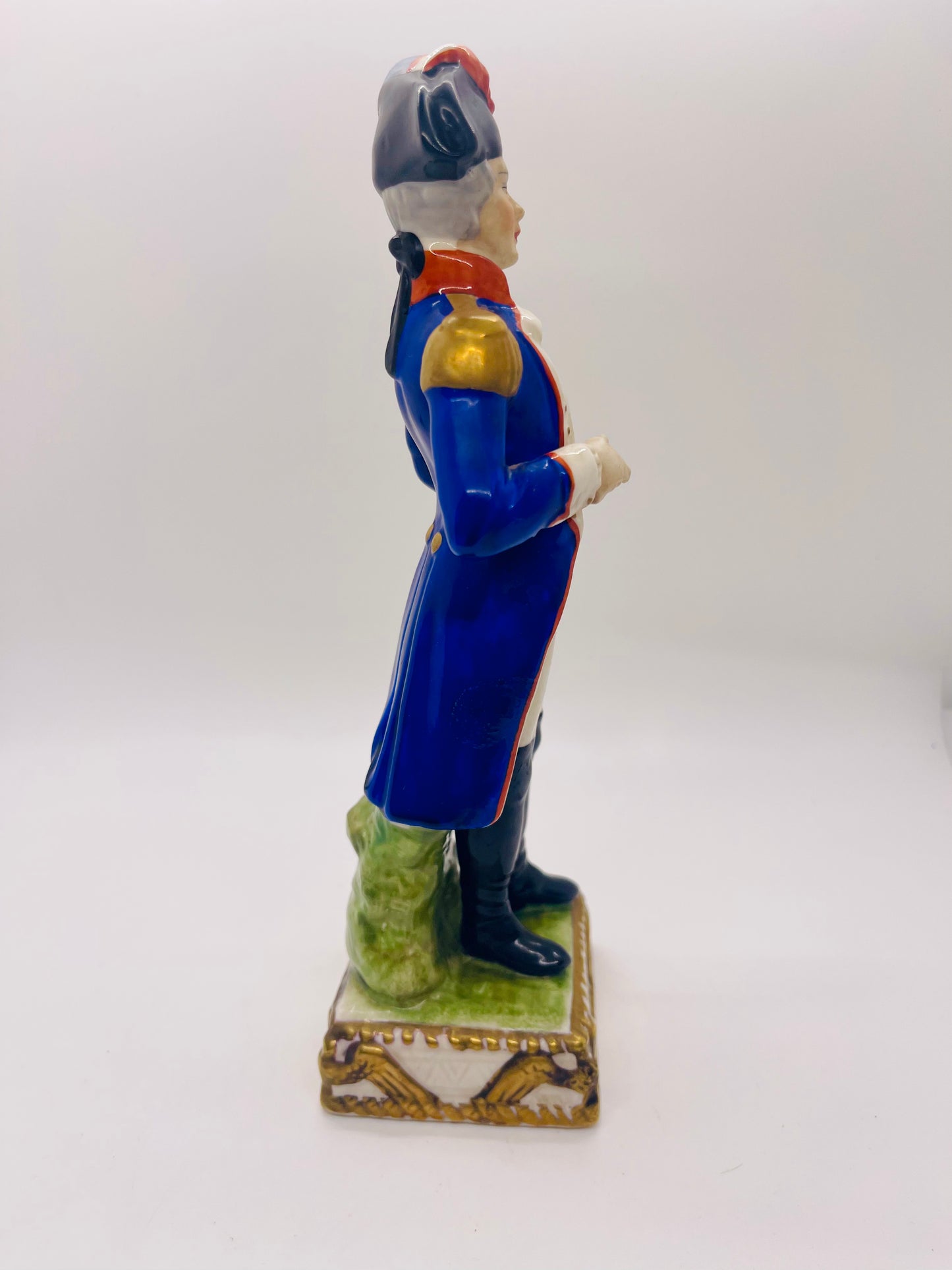 Uffrecht & Co Hand Painted Porcelain La Fayette Soldier Figurine Vintage German Collectible