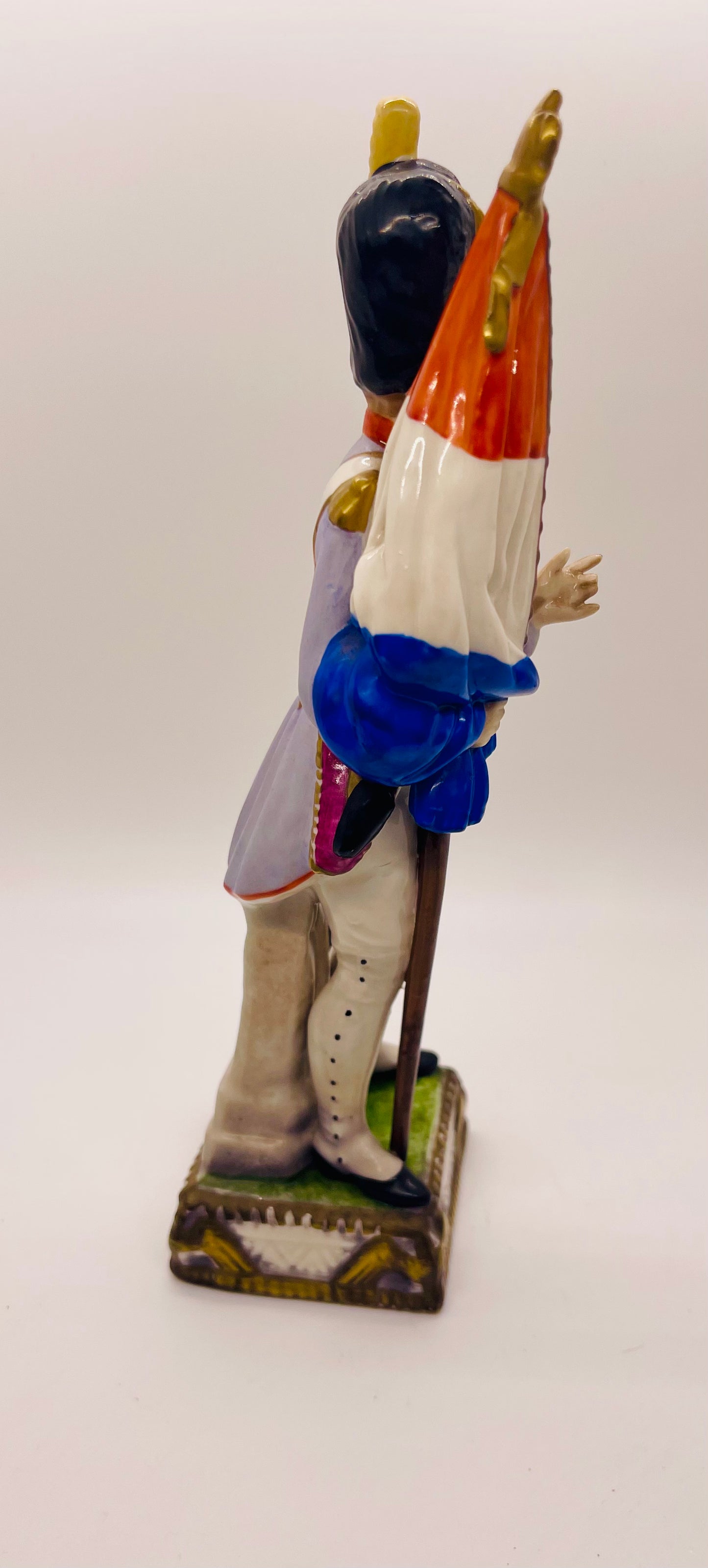 Uffrecht Co Hand Painted Porcelain Capodimonte Napoleonic Soldier Figurine Vintage German Collectible