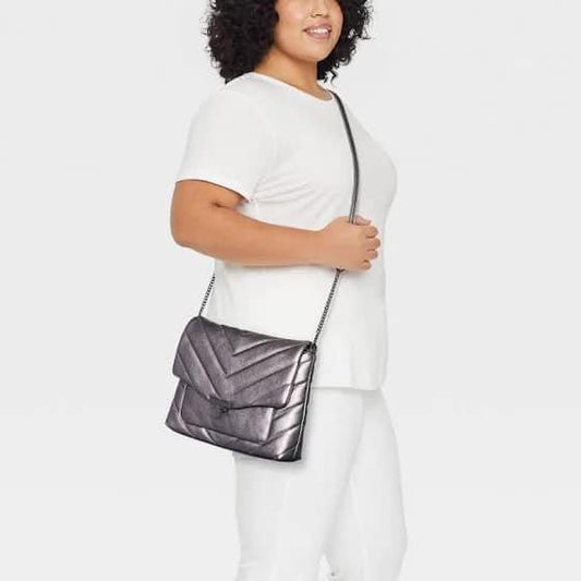 A New Day Crossbody Quilted Metallic Purse