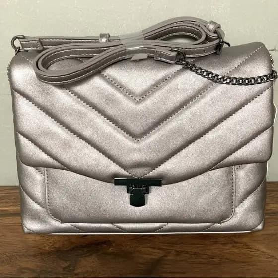 A New Day Crossbody Quilted Metallic Purse