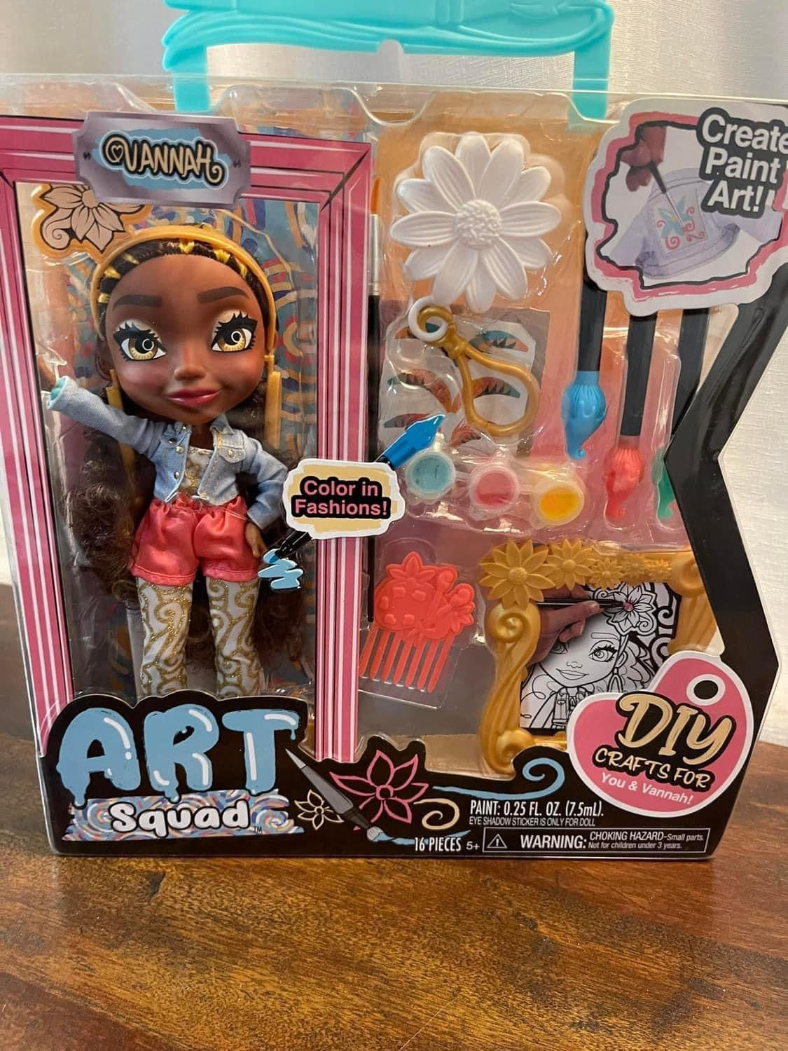 Art Squad VANNAH Doll with DIY Craft & Jewelry Kit