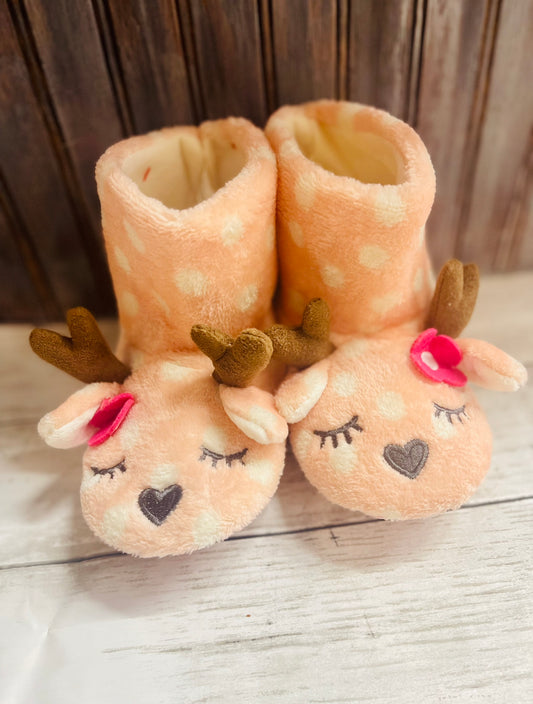 Cat & Jack Polkadot Reindeer Slippers