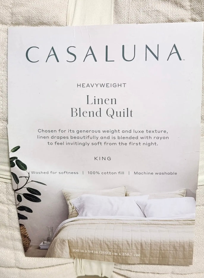 Casaluna KING Linen Quilt