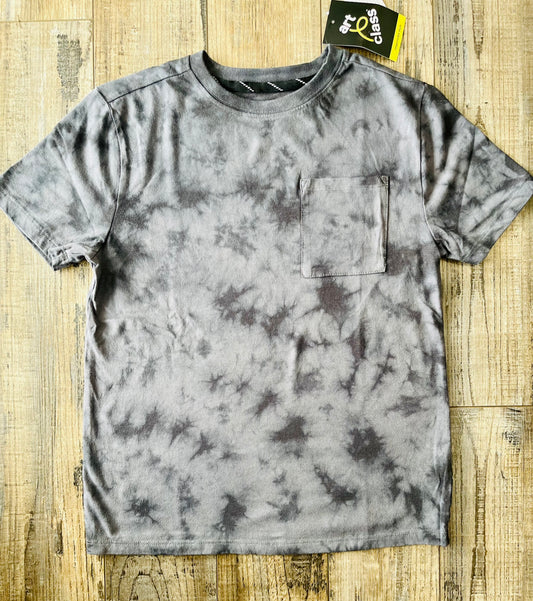 Grey Tie Dye Pocket T-Shirt