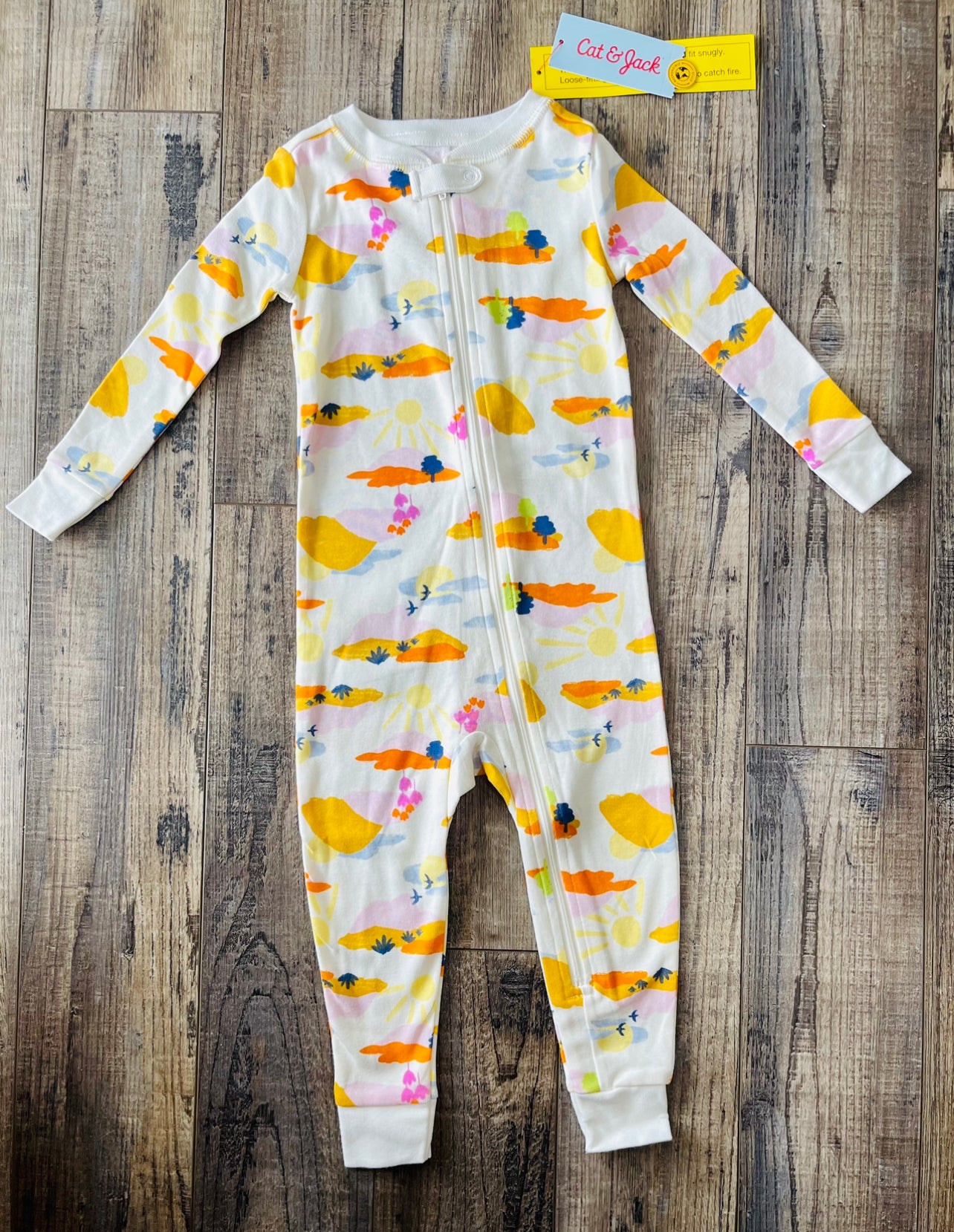 Cat & Jack Snug Fit Onesie Yellow