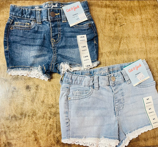 Cat & Jack Lace Jean Shorts